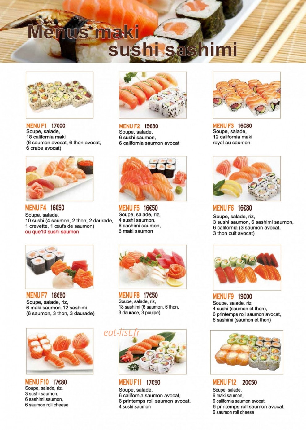 Mont Sushi — carte page 5