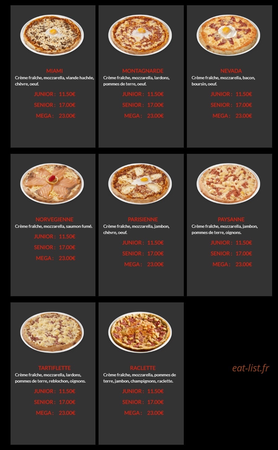 Pizza à L'ancienne — carte page 5