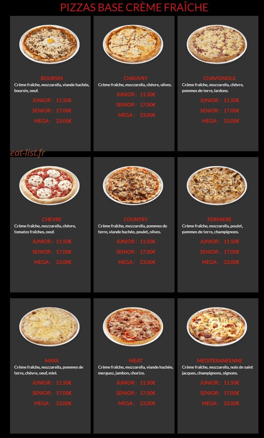 Pizza à L'ancienne — carte page 4