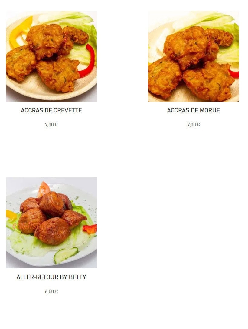 Akwaba chez Betty — carte page 1