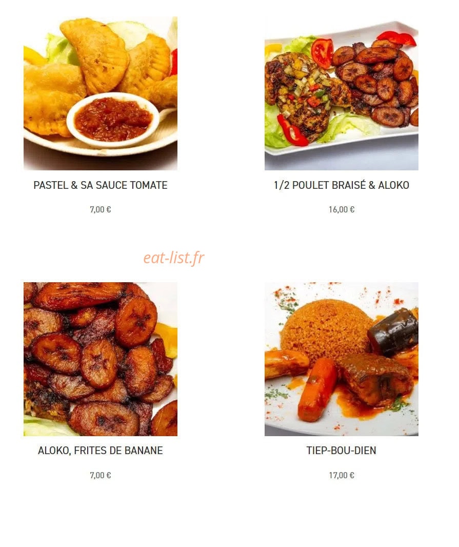 Akwaba chez Betty — carte page 2