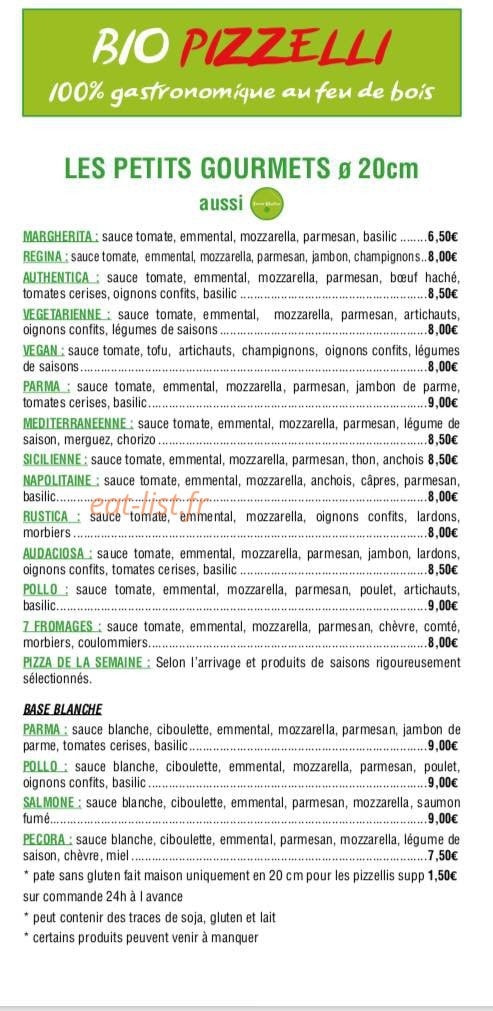 Biopizza — carte page 3