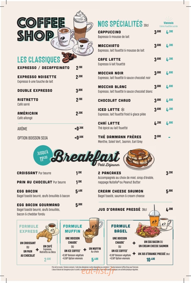Factory & Co — carte page 8