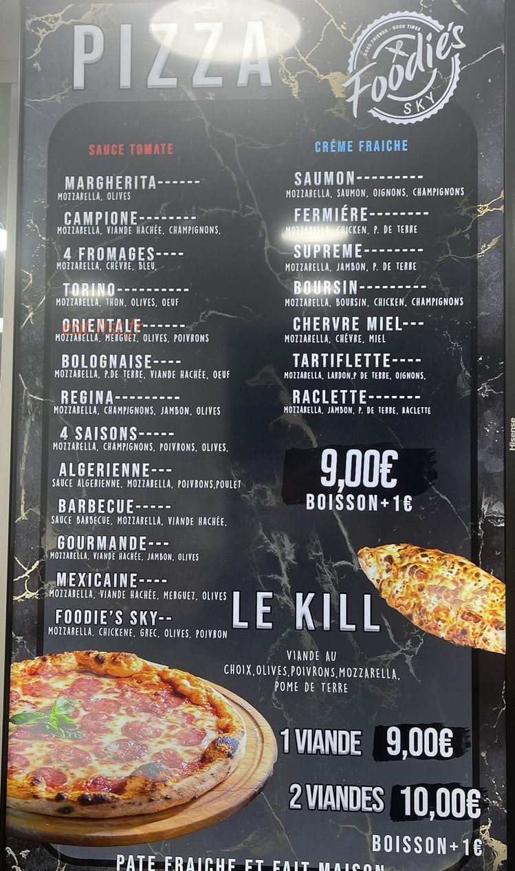 Foodie’s sky — carte page 2