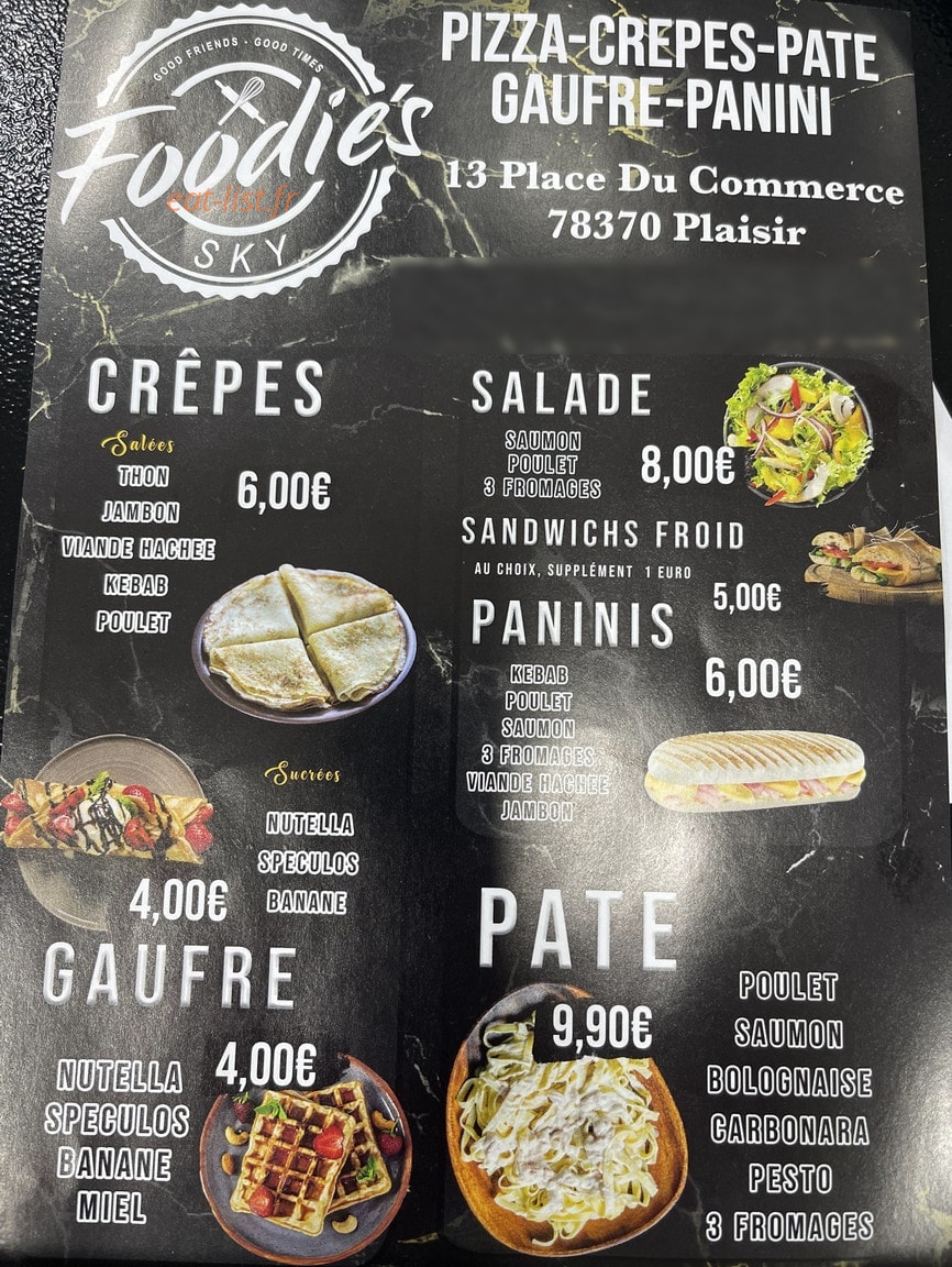 Foodie’s sky — carte page 1
