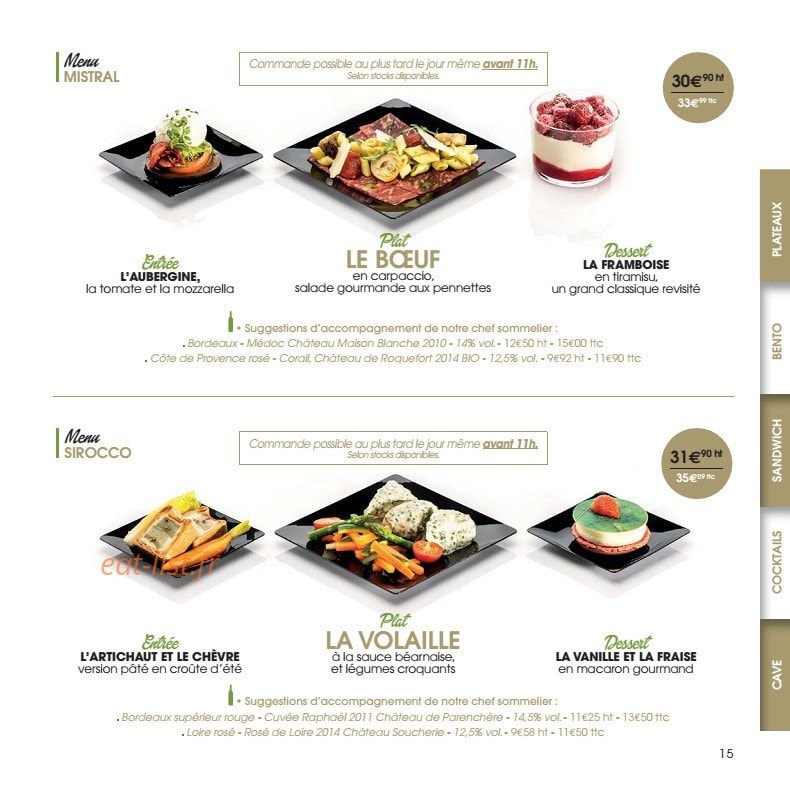 Lenôtre — carte page 12