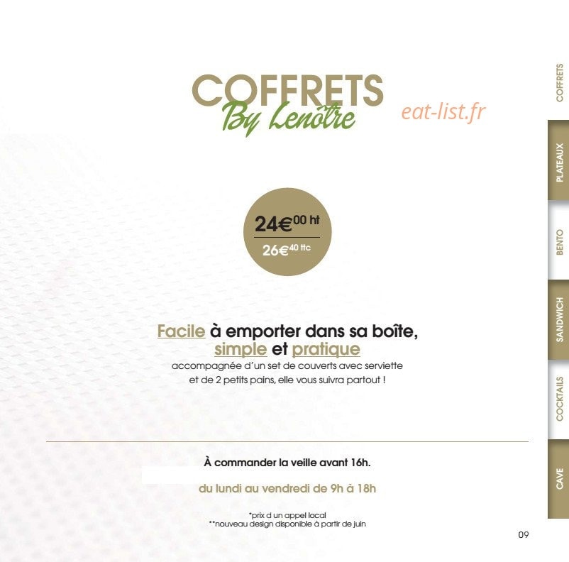 Lenôtre — carte page 7