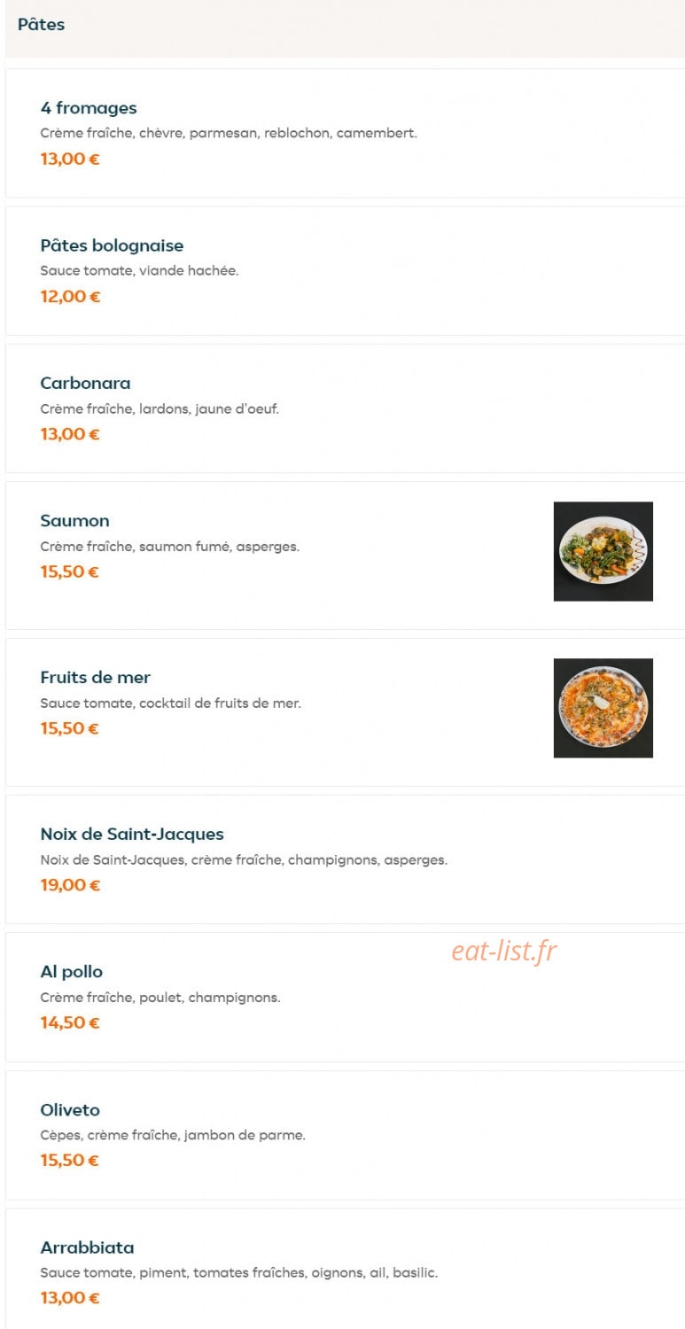 Oliveto — carte page 2