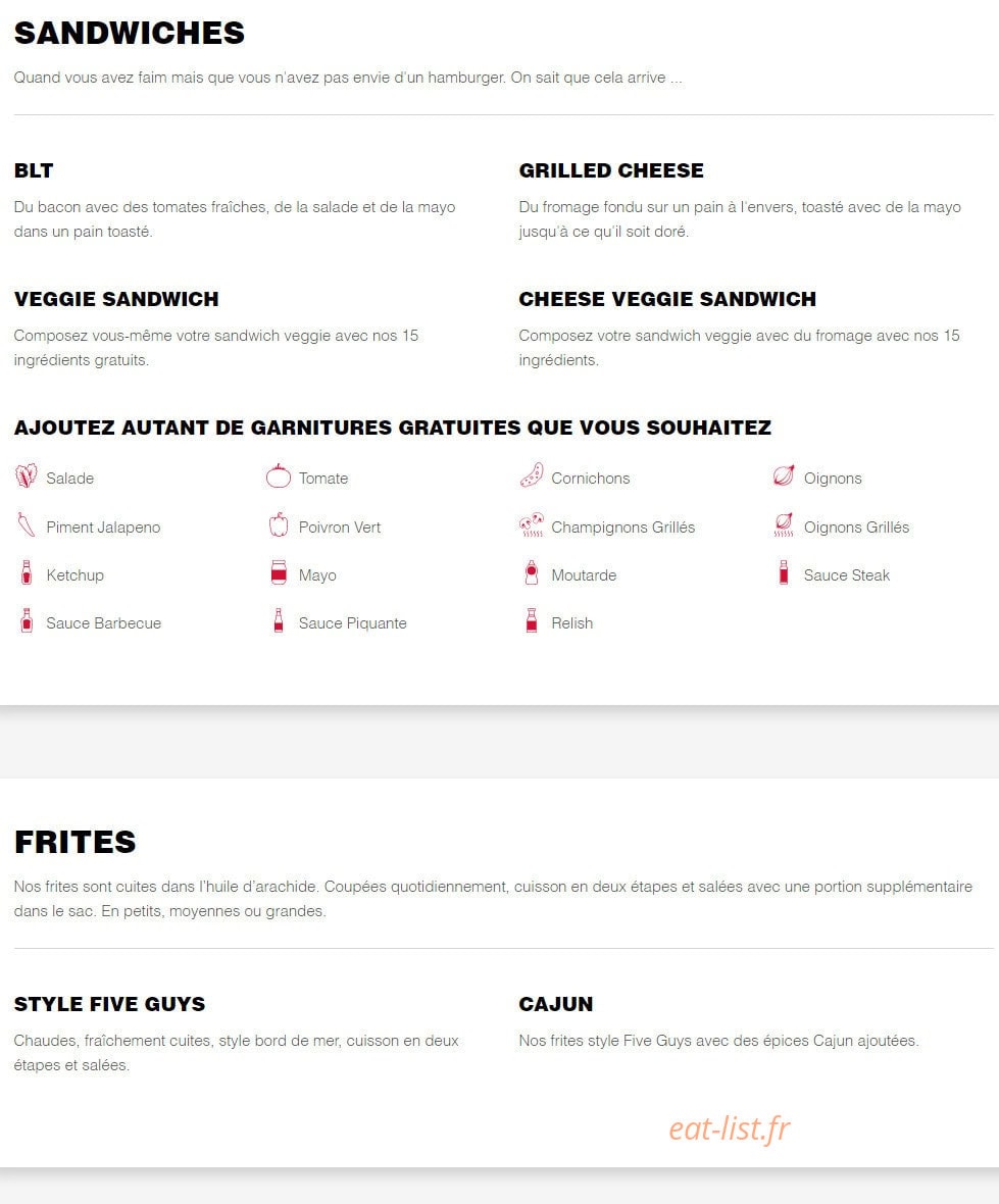Pizza Hut — carte page 2