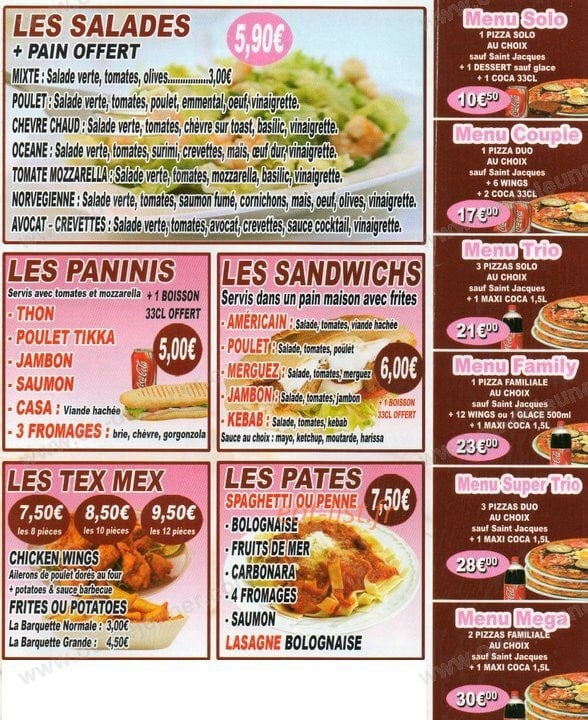 Pizzeria Casa Di Roma — carte page 2