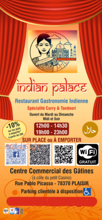 Restaurant Indian Palace — carte page 1