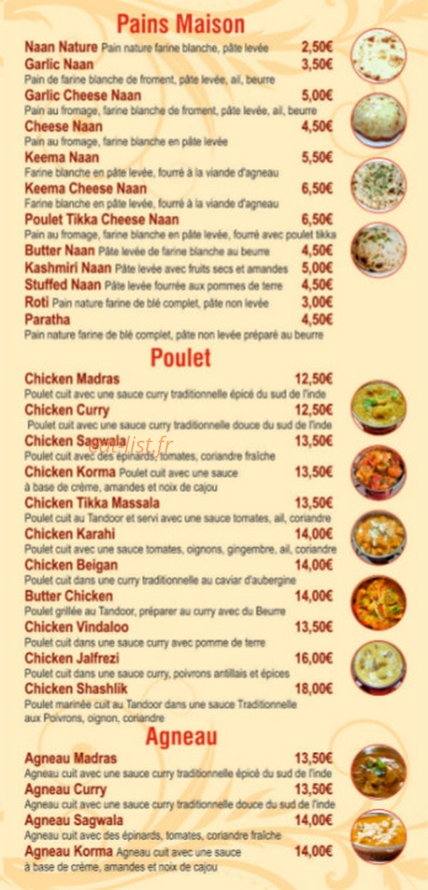Restaurant Indian Palace — carte page 5
