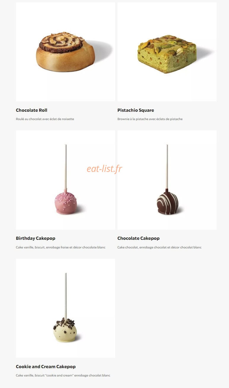Starbucks Coffee — carte page 15