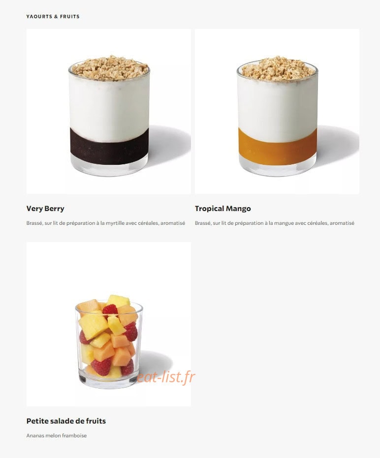 Starbucks Coffee — carte page 22