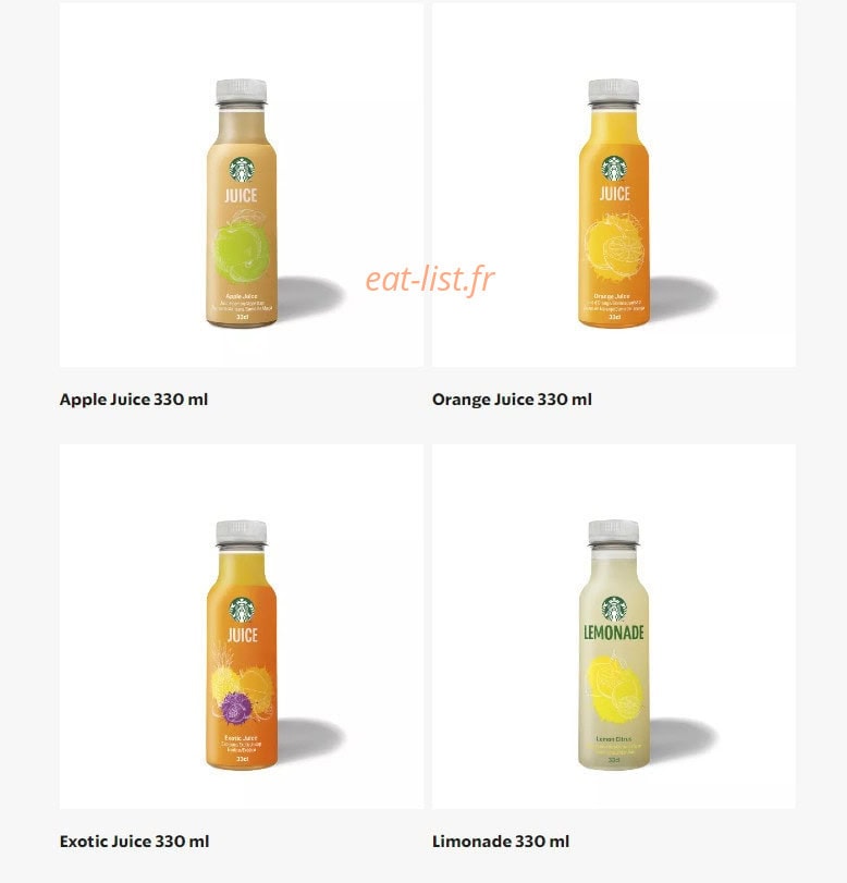 Starbucks Coffee — carte page 13