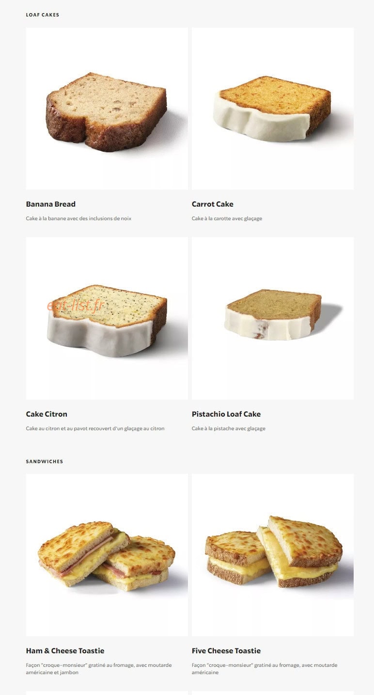 Starbucks Coffee — carte page 18