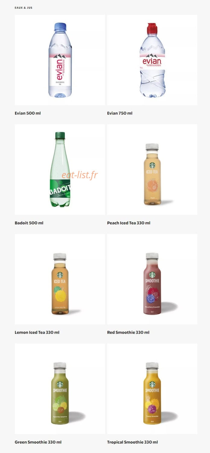 Starbucks Coffee — carte page 12