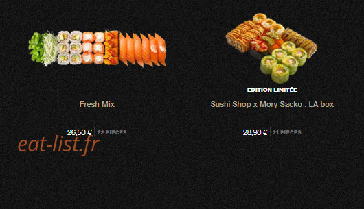 Sushi Shop — carte page 6