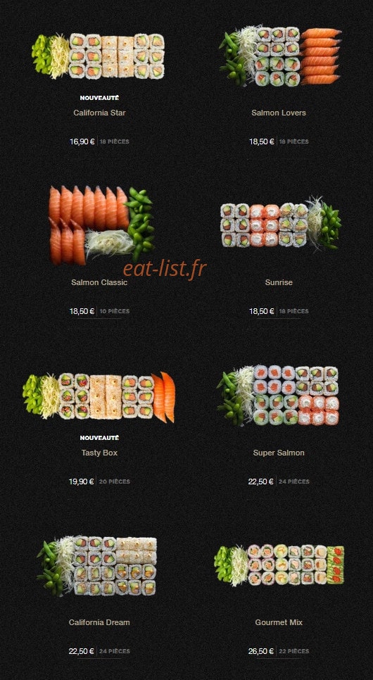 Sushi Shop — carte page 5
