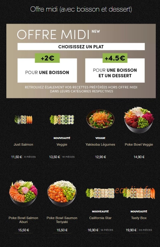 Sushi Shop — carte page 10