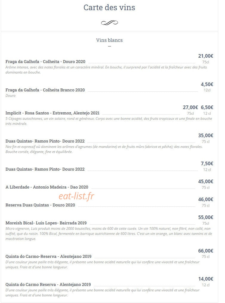 Tasca de Lisboa Plaisir — carte page 3