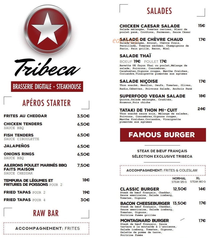Tribeca — carte page 2