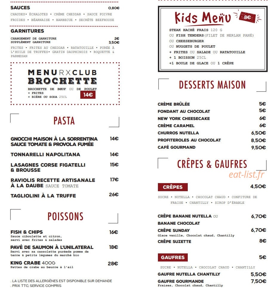 Tribeca — carte page 7