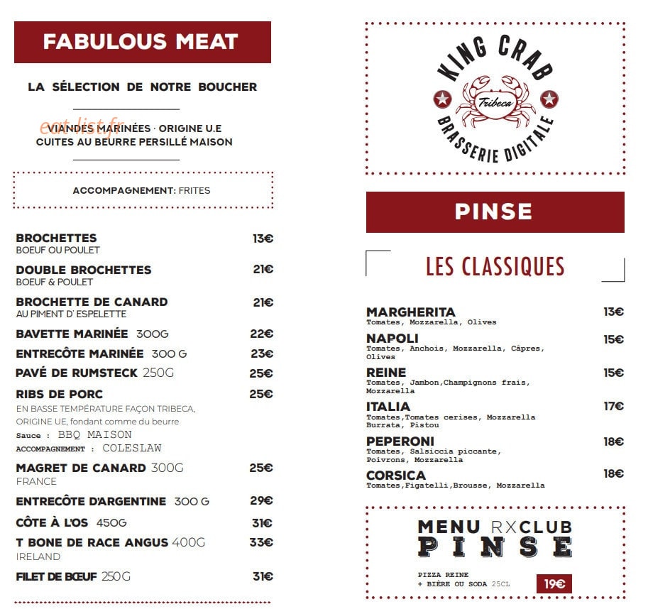 Tribeca — carte page 1
