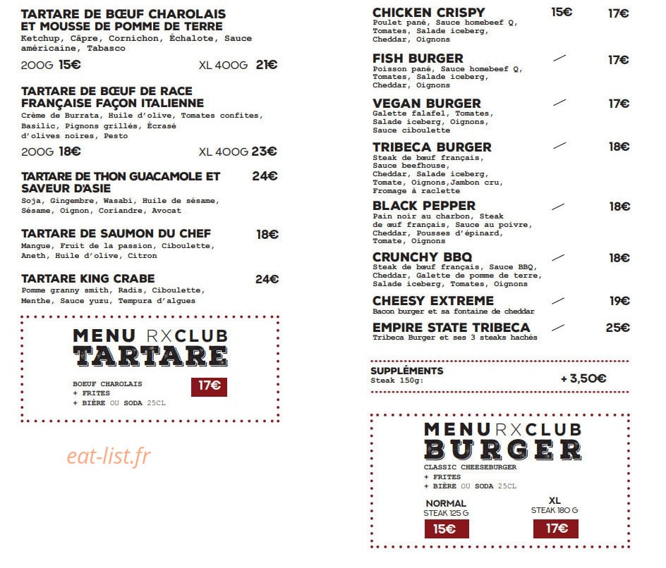 Tribeca — carte page 3