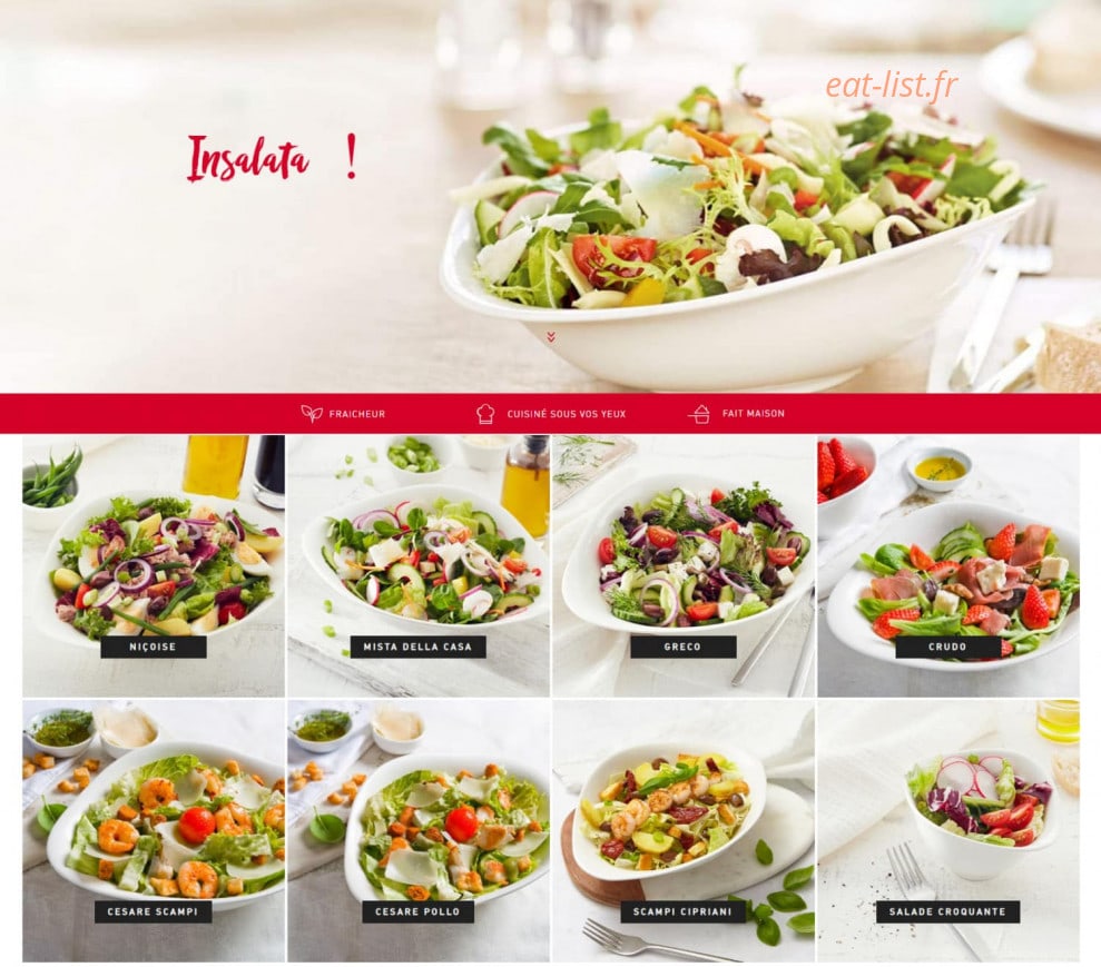 Vapiano — carte page 1
