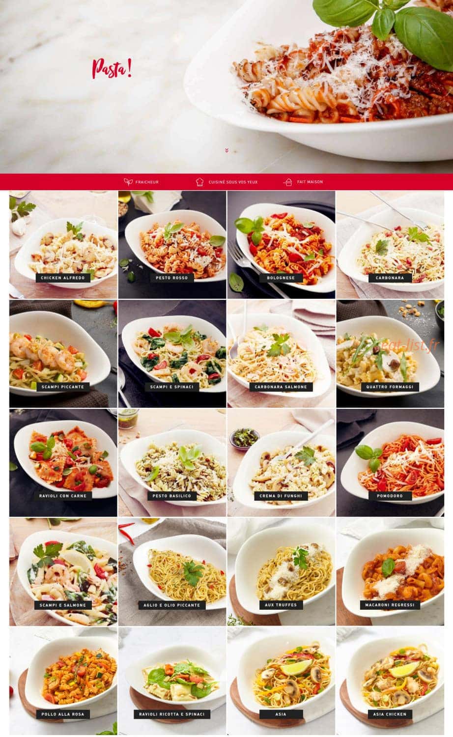 Vapiano — carte page 4
