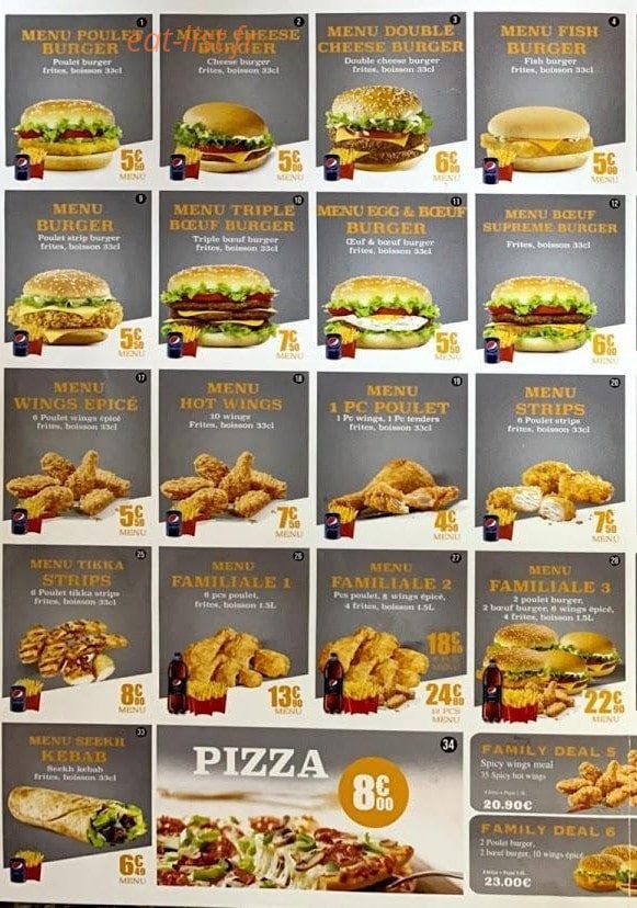 Villa Chicken — carte page 2