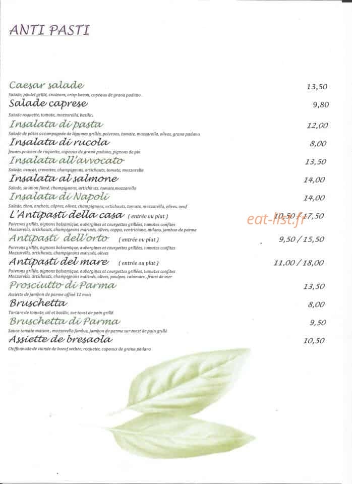 Le Basilic Rouge — carte page 2