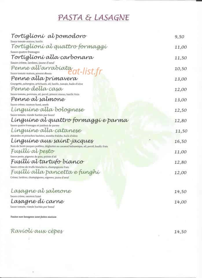 Le Basilic Rouge — carte page 4