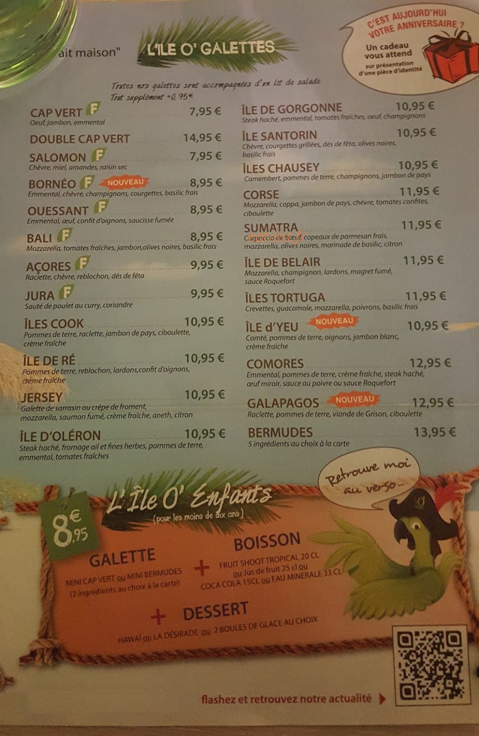 L'Île O'Crêpes — carte page 1