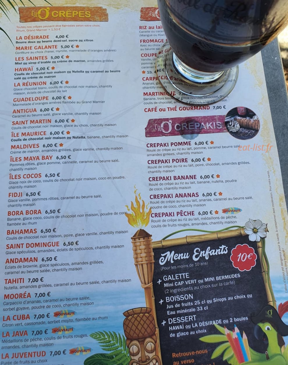 L'Île O'Crêpes — carte page 3