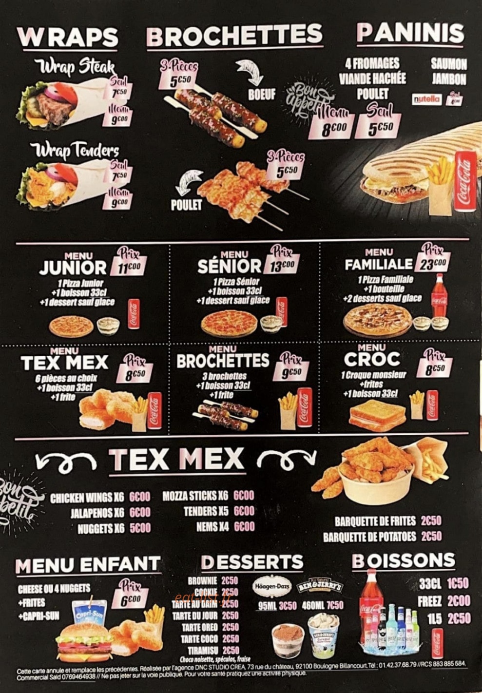 Speed Zap Burger d'Arcy — carte page 3