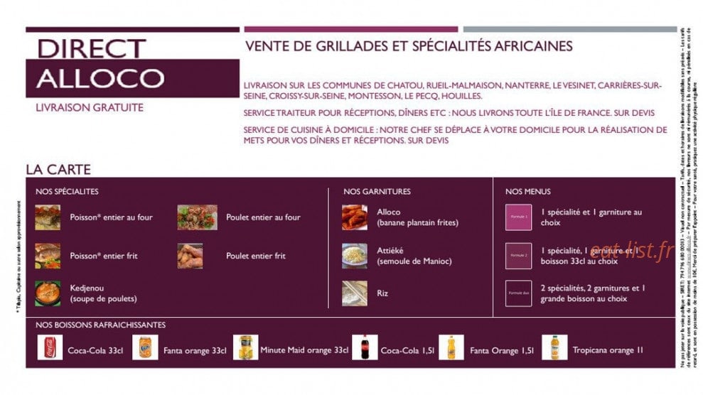 Direct Alloco — carte page 1