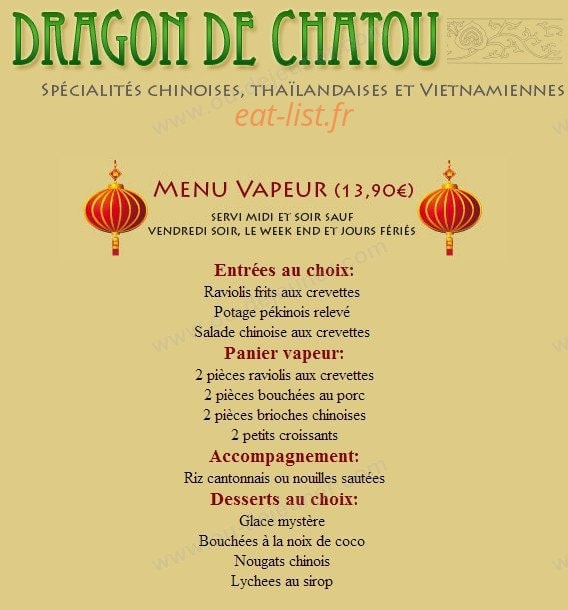 Dragon de Châtou — carte page 16