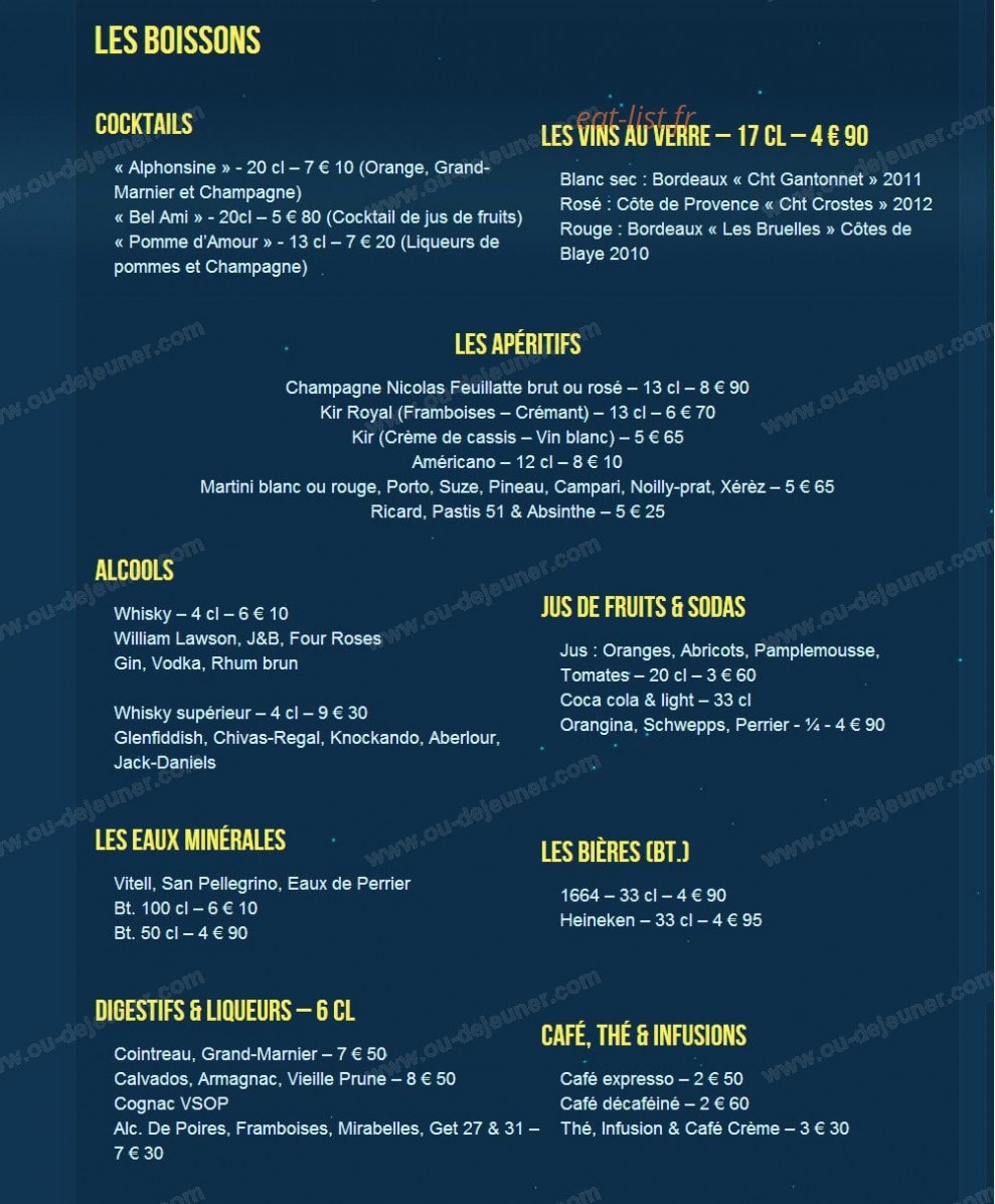 Restaurant  Fournaise — carte page 5
