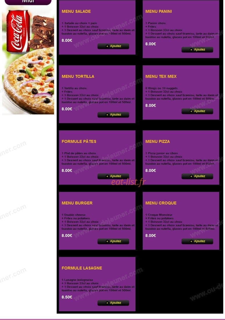 Spyzzas — carte page 2
