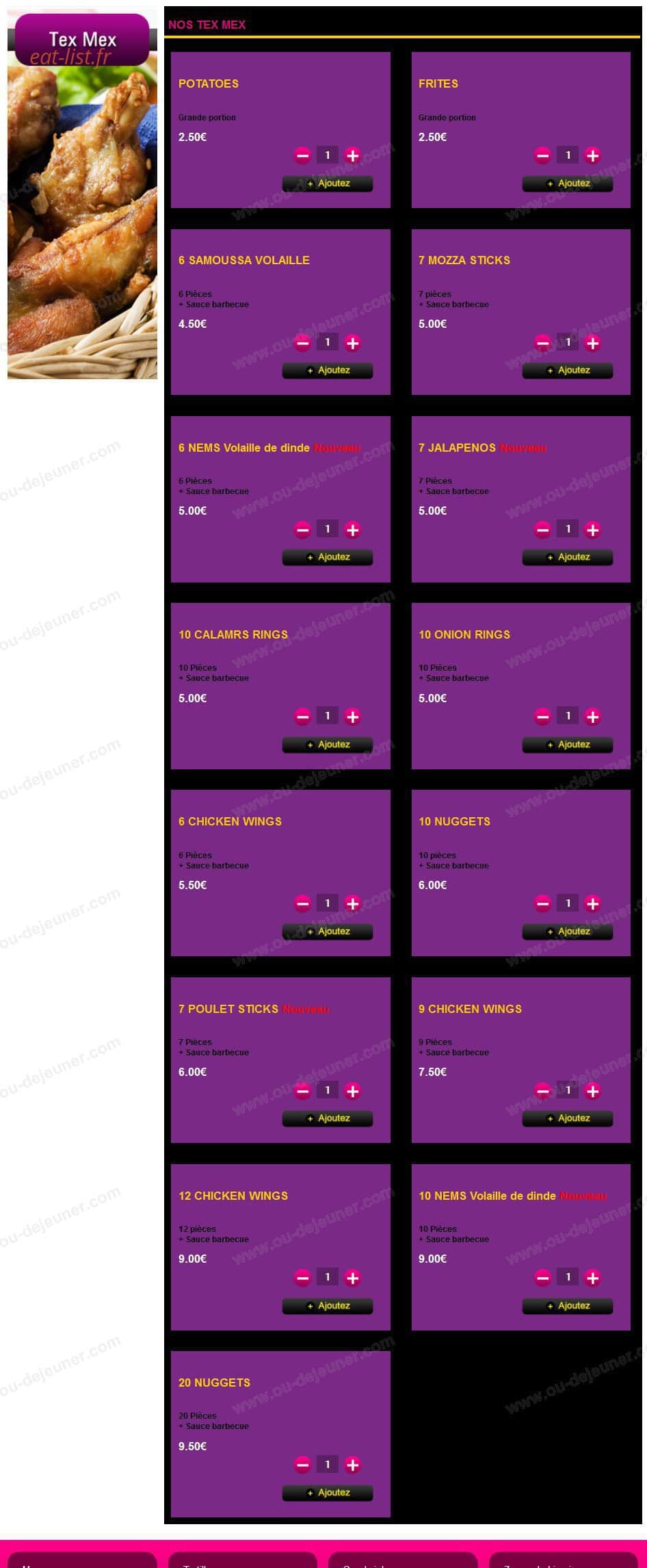 Spyzzas — carte page 6