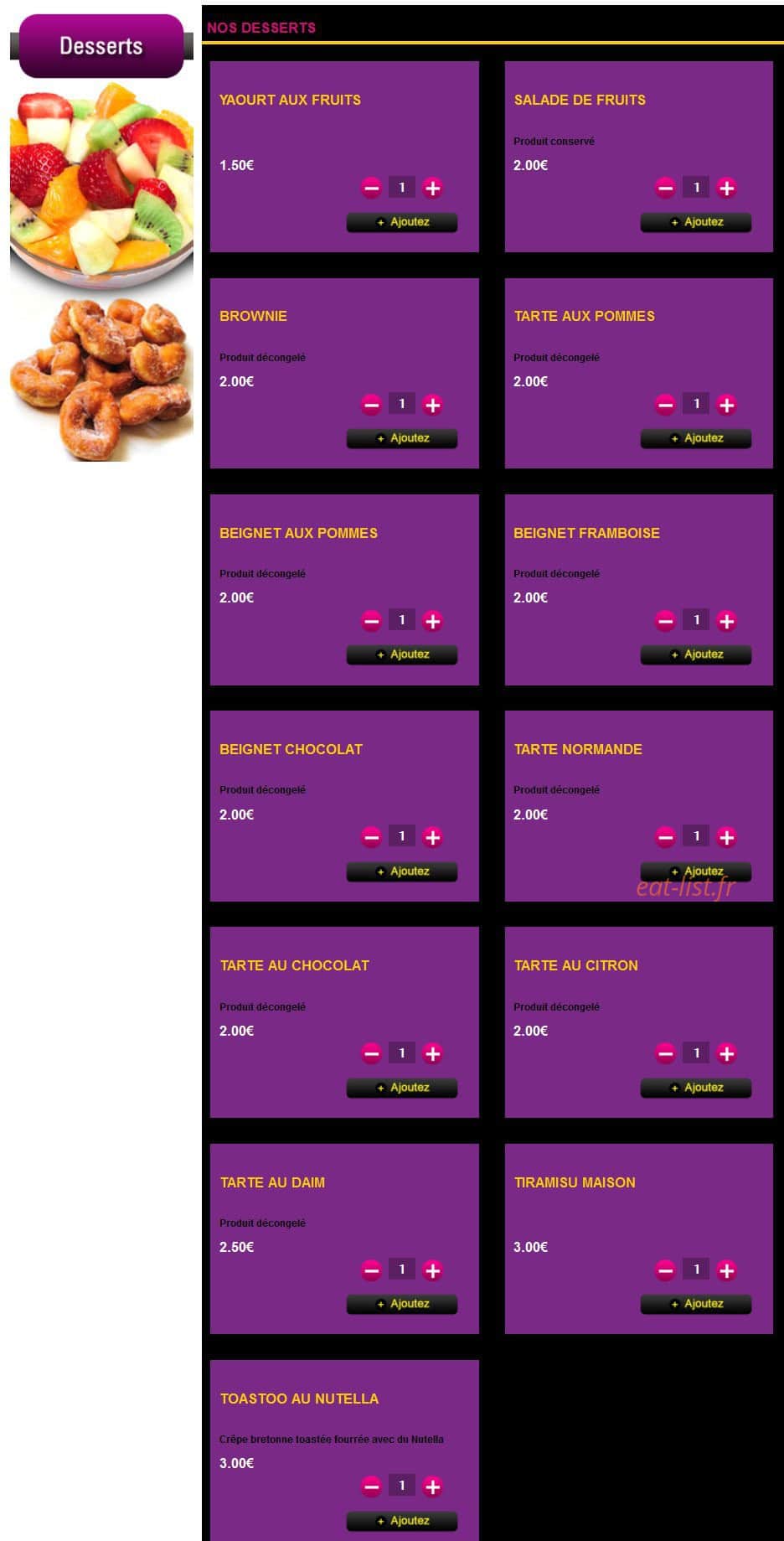 Spyzzas — carte page 14