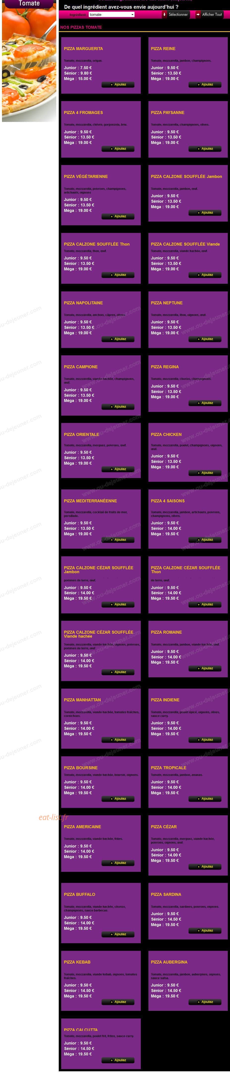 Spyzzas — carte page 3