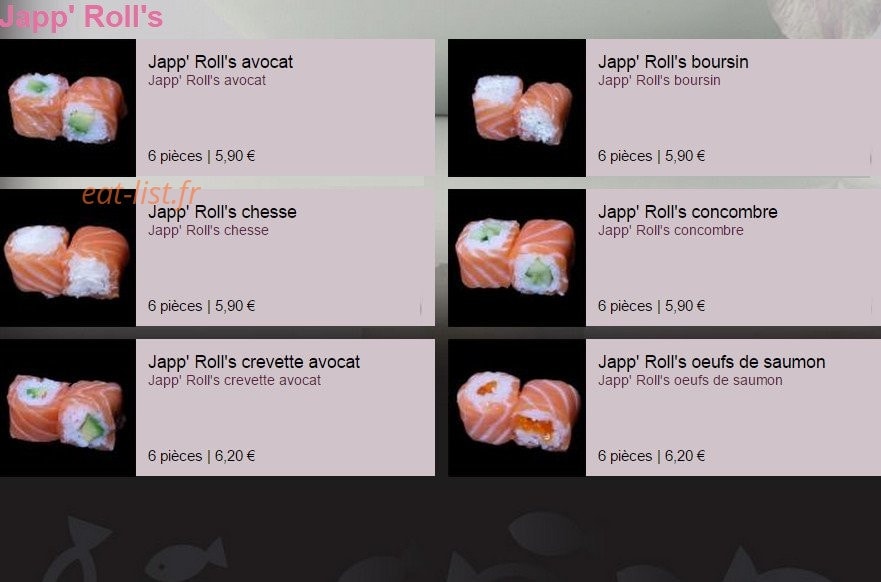 Sushi & Thaï — carte page 21