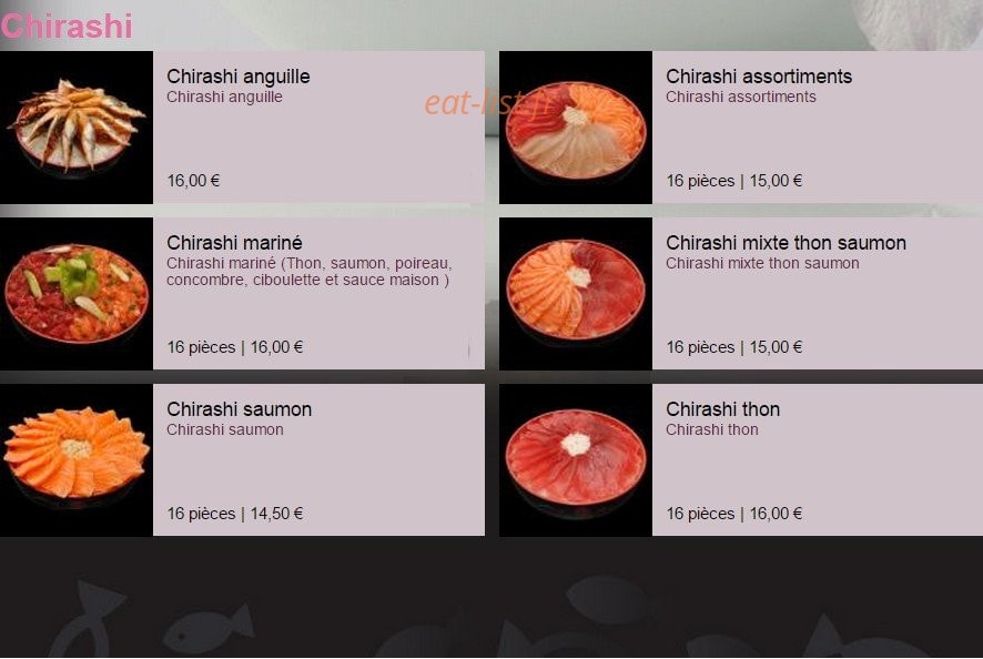 Sushi & Thaï — carte page 11