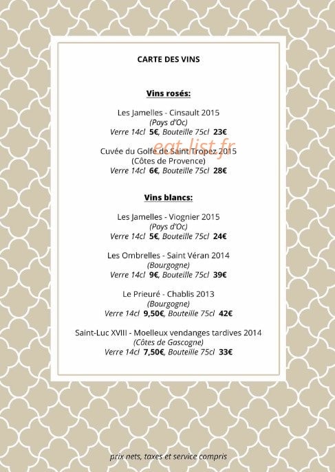 The Corner — carte page 5
