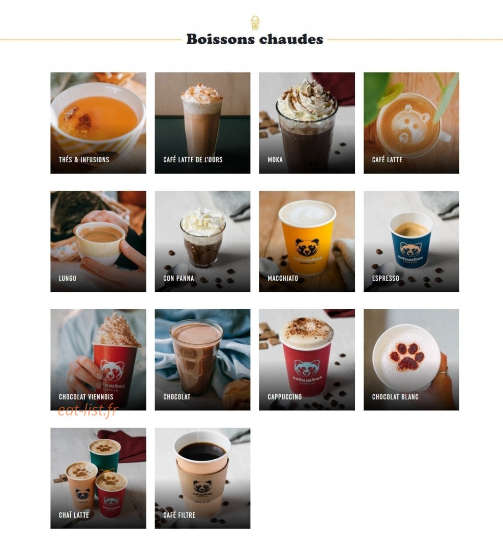 Columbus Café & Co — carte page 5