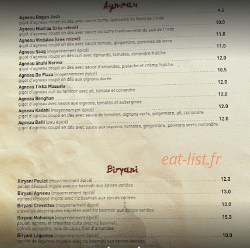 Le Maharaja — carte page 4