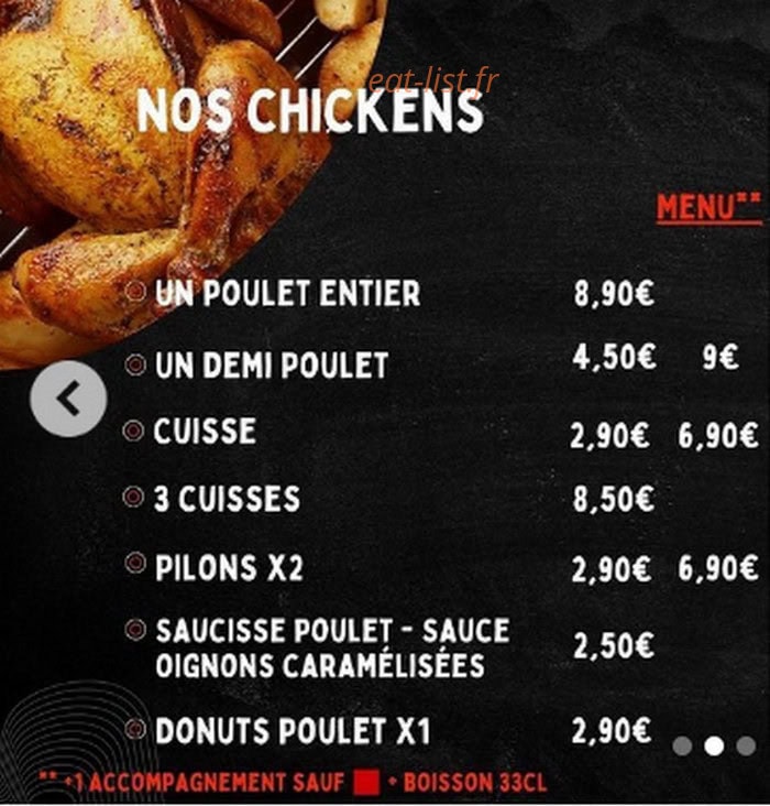 Mr Chicken — carte page 4